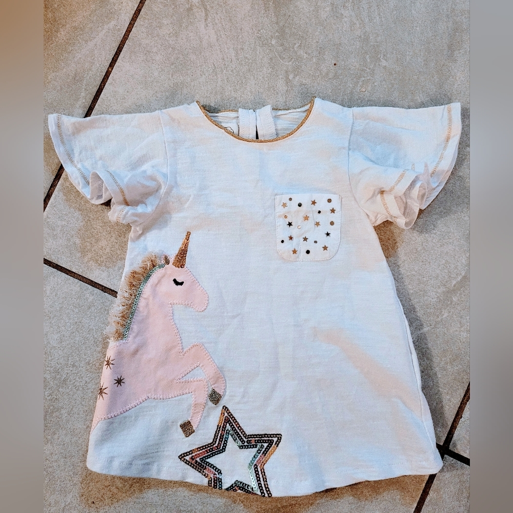 Mud Pie Baby Girls'  Unicorn Tunic